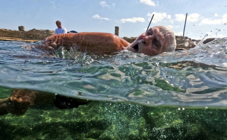 Un membre du club de natation
