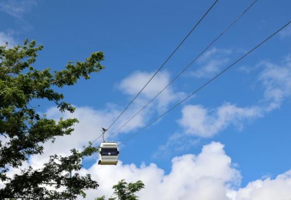 Le téléphérique urbain de Saint-Denis de La Réunion, le 15 mars 2022