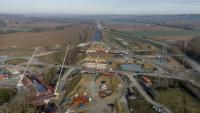 Le chantier de l'A69 près de Verfeil (Haute-Garonne) le 27 février 2025