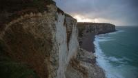 Les falaises effondrées à Etretat le 4 janvier 2022 