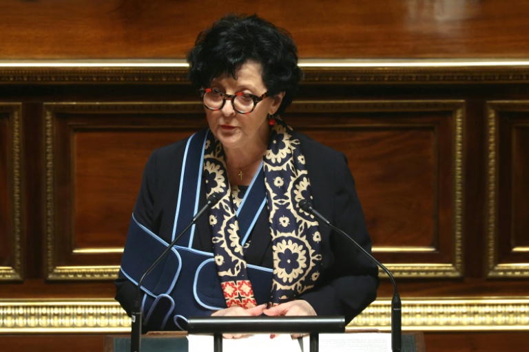 La sénatrice Christine Bonfanti-Dossat, le 20 janvier 2026 au Sénat, à Paris