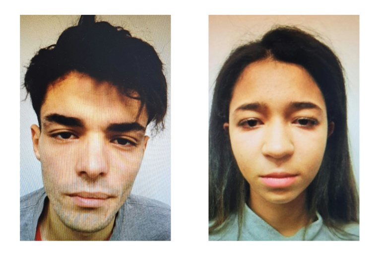 Photographies non datées transmises par la gendarmerie nationale, le 21 février 2026, d'Abdelkader Benabderrahmane (G) et de Chaima Hattab, suspects dans l'enlèvement de leurs trois enfants à Epinay-sur-Seine, en Seine-Saint-Denis