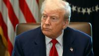 Le président américain Donald Trump lors d'une réunion de son gouvernement à la Maison Blanche, le 30 avril 2025 à Washington