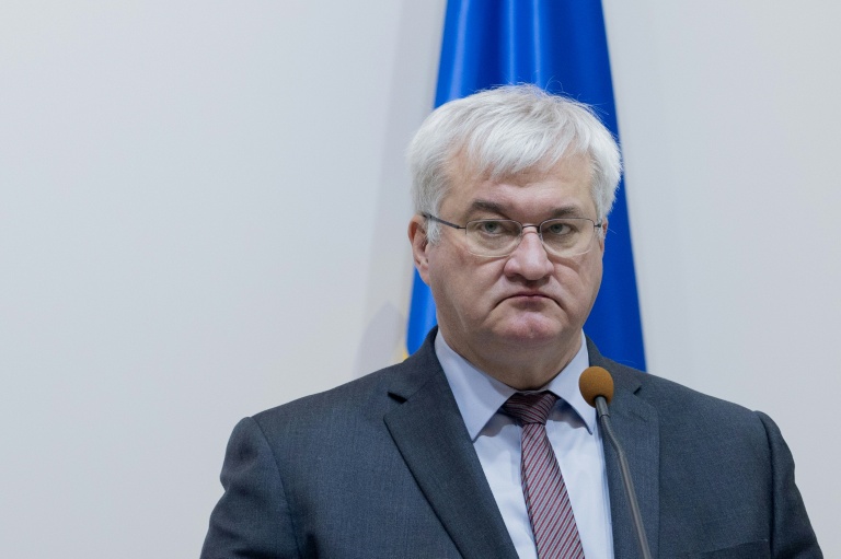Le ministre ukrainien des Affaires étrangères, Andriï Sybiga, le 25 février 2026 à Kiev