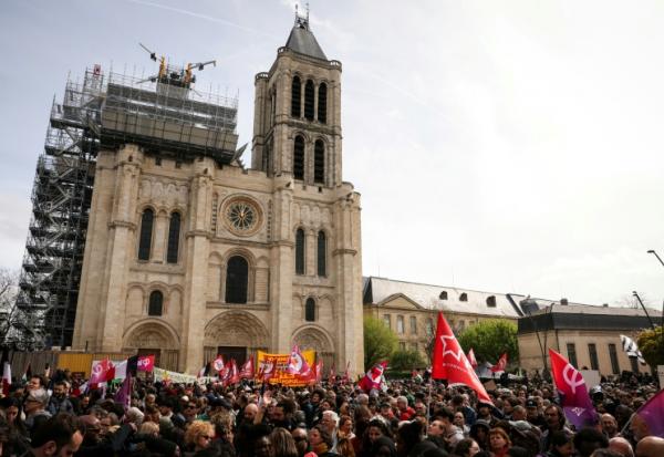 Rassemblement contre le racisme à Saint-Denis, à l'appel du nouveau maire LFI Bally Bagayoko, le 4 avril 2026 