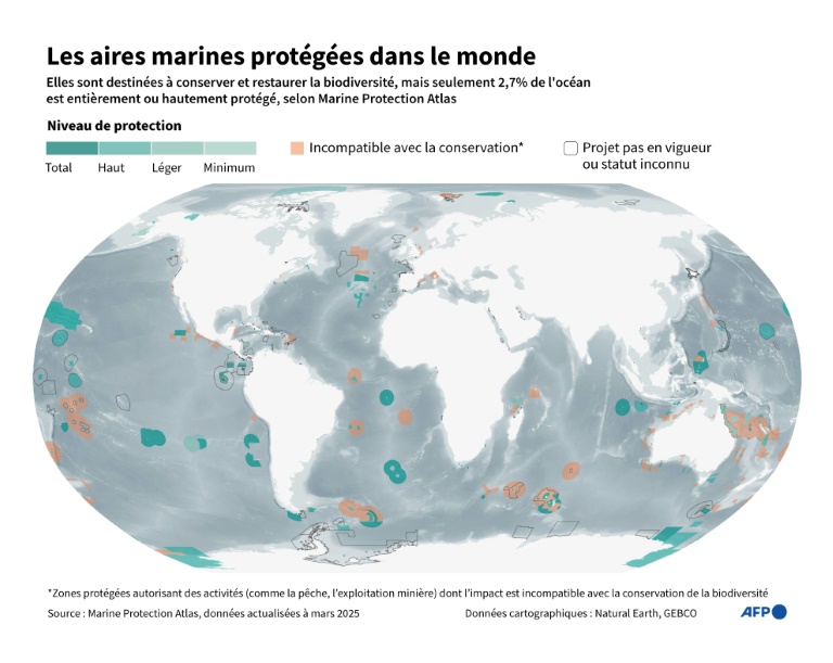 Les aires marines protégées dans le monde