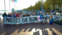 Une Marche Bleue sur la Promenade des Anglais à Nice avant la Conférence des Nations unies sur les océans (Unoc3), le 7 juin 2025