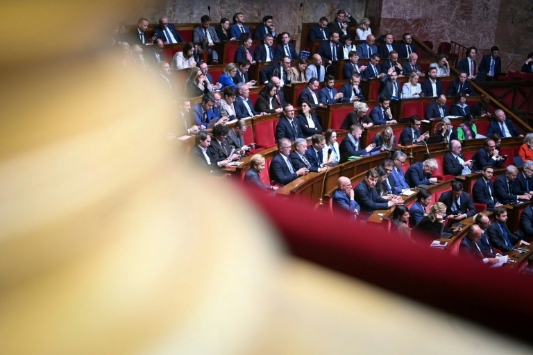 Les députés du RN et de l'UDR à l'Assemblée nationale, le 8 octobre 2026 à Paris