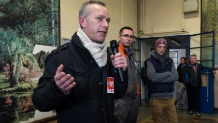 Stéphane Flégeau, secrétaire général de la fédération métallurgie de la CGT, ici à Gerzat, dans le département du Puy-de-Dôme, le 22 janvier 2020.