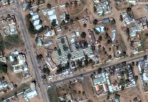 Photo satellite prise par Vantor le 30 octobre 2025 et distribuée le 31 octobre, montrant une vue générale de l'hôpital saoudien d'El-Facher