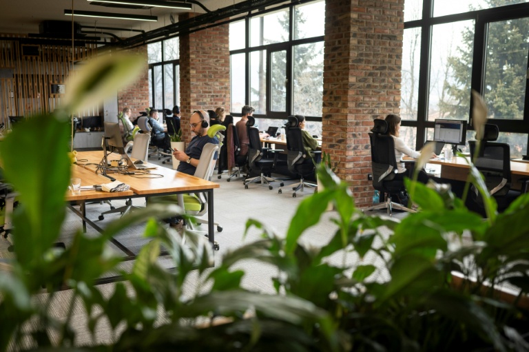 Un espace de coworking à Bansko, le 13 février 2026 en Bulgarie