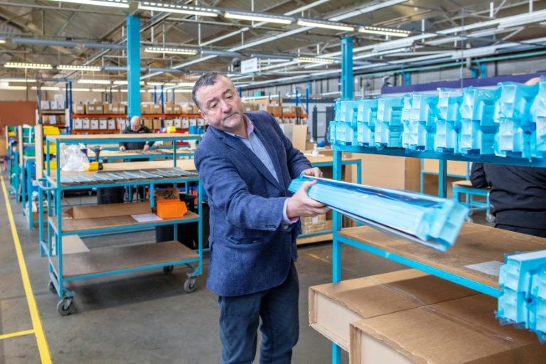 Declan Gormley, patron du fabricant de ventilation mécanique Brookvent, le 29 novembre 2021 à Dunmurry, près de Belfast, en Irlande du Nord