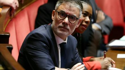 Le Premier secrétaire du PS Olivier Faure le 2 décembre 2025 à l'Assemblée nationale à Paris