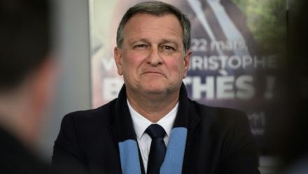 Louis Aliot, vice-président du RN et maire de Perpignan, à Carcassonne le 18 mars 2026