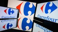 Logo de Carrefour, Toulouse, le 31 mars 2026