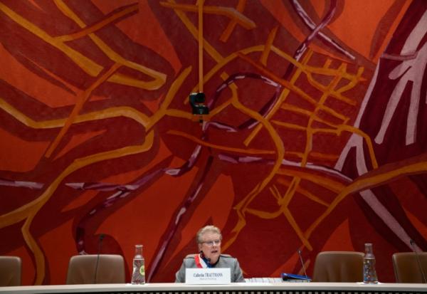 La socialiste Catherine Trautmann, nouvelle maire de Strasbourg, le 28 mars 2026 à Strasbourg