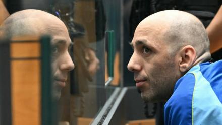 Cédric Jubillar à l'ouverture de son procès le 22 septembre 2025 à Albi dans le sud-ouest de la France