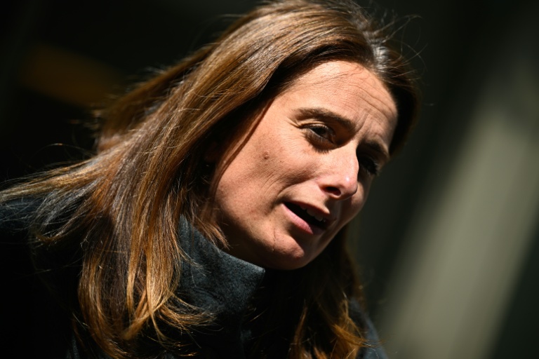 La cheffe des Ecologistes Marine Tondelier à Paris le 23 avril 2026 