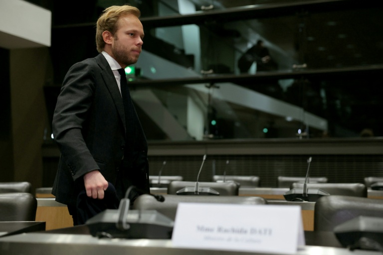 Le député UDR Charles Alloncle, rapporteur de la Commission d'enquête sur l'audiovisuel public, à l'Assemblée nationale, le 5 février 2026 à Paris