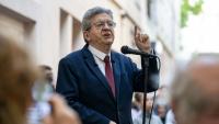 Jean-Luc Mélenchon, chef de file de LFI, lors d'un meeting à Marseille, le 7 mai 2026