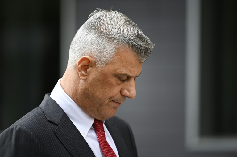 Hashim Thaçi, après sa démission de ses fonctions de président du Kosovo, à Pristina le 5 novembre 2020