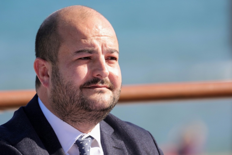 Le maire RN de Fréjus David Rachline, le 28 avril 2022 dans sa ville