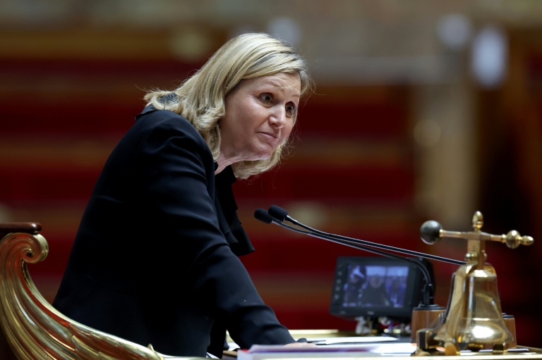 La présidente de l'Assemblée nationale, Yaël Braun-Pivet, lors d'une séance de questions au gouvernement, le 3 juin 2026 à Paris
