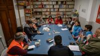 Conférence de presse durant un rassemblement organisé par la CGT à la Bourse du Travail de Carcassonne le 13 mai 2026.