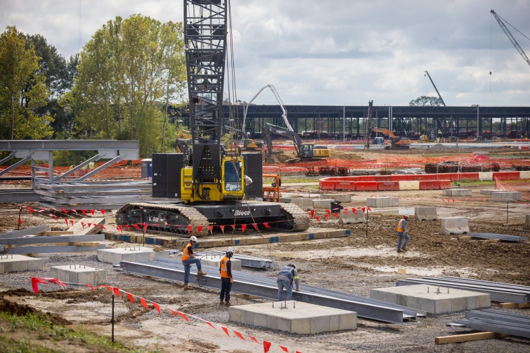 Un centre de données en construction à Saint Francisville, en Louisiane, le 5 octobre 2026