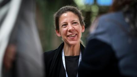 La fondatrice et PDG de The Exploration Company (TEC) Hélène Huby, lors du sommet international sur l'Espace, le 10 septembre 2026 à Paris