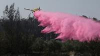 Un avion de lutte contre les incendies près de Bet Shemesh, dans le centre d'Israël, le 1er mai 2025
