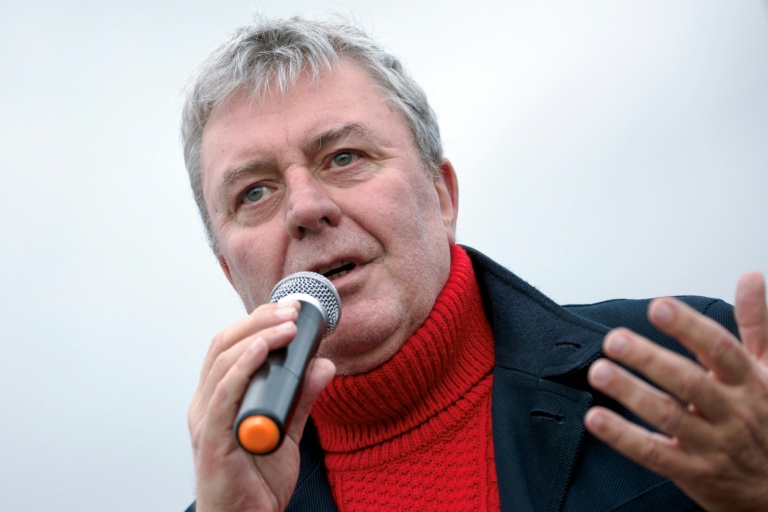 Le député communiste Jean-Paul Lecoq, le 23 mars 2023 à Gonfreville-l'Orcher, près du Havre