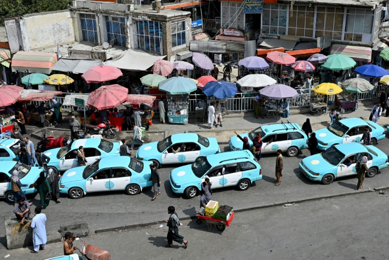 Des taxis dans un embouteillage à Kaboul, le 14 septembre 2026 en Afghanistan