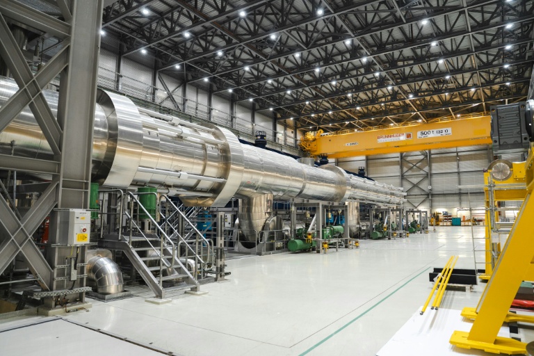 La turbine de la centrale nucléaire d'Olkiluoto 3, à Eurajoki en Finlande, le 18 mai 2026