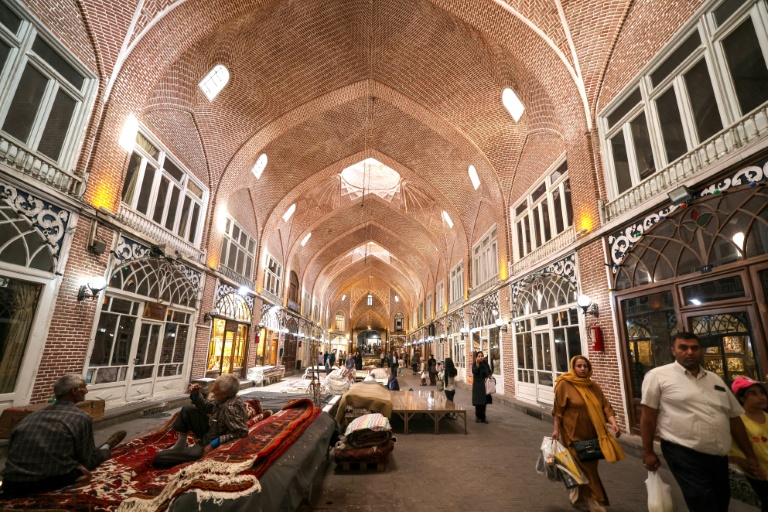 Le marché de Tabriz, dans le nord-ouest de l'Iran, le 17 septembre 2025