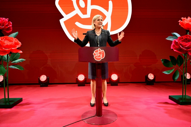 La cheffe des sociaux-démocrates de Suède, Magdalena Andersson, à Stockholm, le 13 septembre 2026