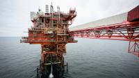 Une plateforme d'extraction en mer du Nord, le 17 juin 2024