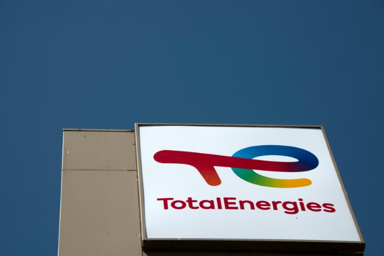 Logo TotalEnergies à Berlin le 29 avril 2022.