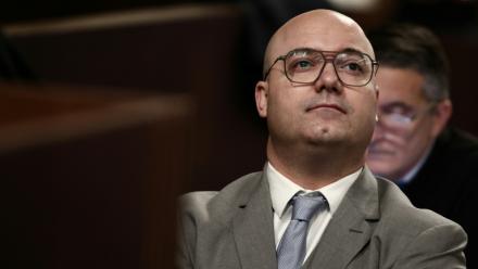 Le maire d'Orange Yann Bompard le 17 décembre 2025 au tribunal de Marseille