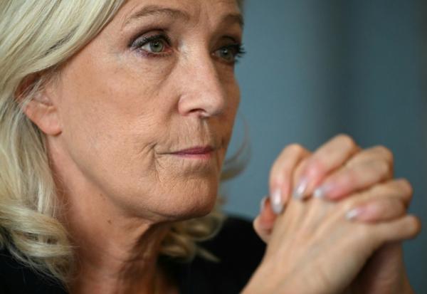 Marine Le Pen, candidate du Rassemblement national (RN) à l'élection présidentielle de 2027, le 12 ocrobre 2026 à Moissac (Tarn-et-Garonne)