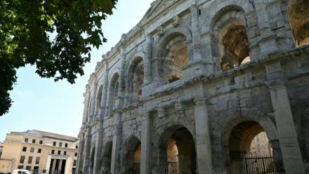 Les arènes de Nîmes, le 19 septembre 2025, dans le Gard