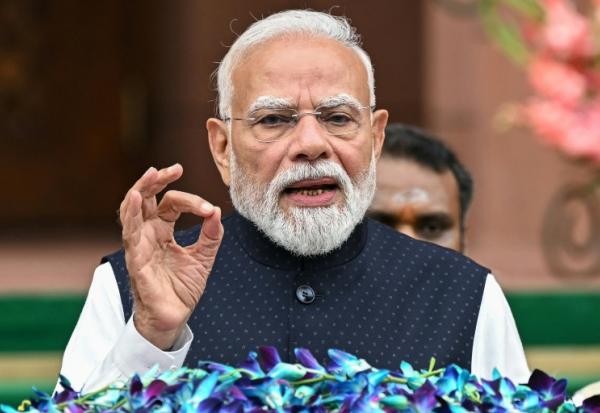 Le Premier ministre indien Narendra Modi s'exprime devant la presse le 20 juillet 2026 à New Delhi
