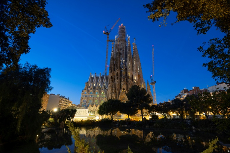 La Sagrada Familia de l'achitecte Antoni Gaudi, à Barcelone, le 15 janvier 2026, en Espagne