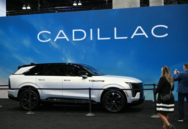 Un SUV Cadillac Escalade IQ 1000E4 électrique, le 21 novembre 2024 à Los Angeles (Californie)
