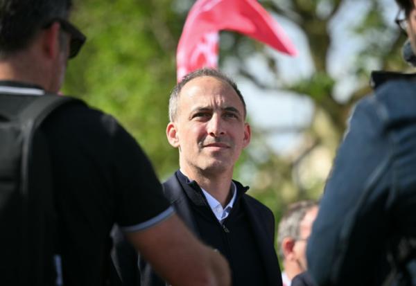 L'eurodéputé et leader de Place publique Raphaël Glucksmann le 1er mai 2026 à Rouen