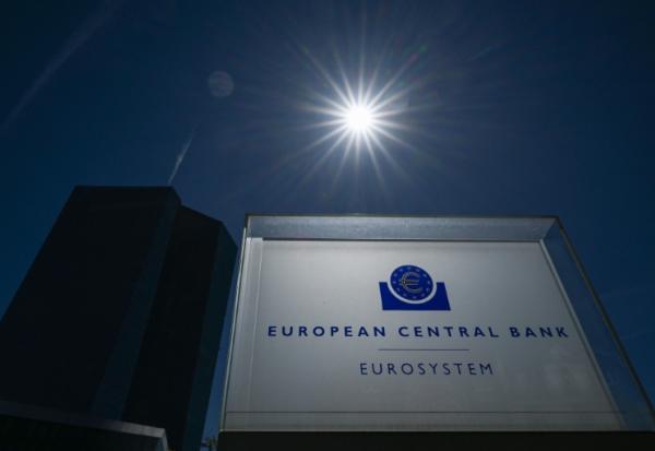 Un panneau indiquant le siège de la Banque centrale européenne à Francfort, en Allemagne, le 30 avril 2026