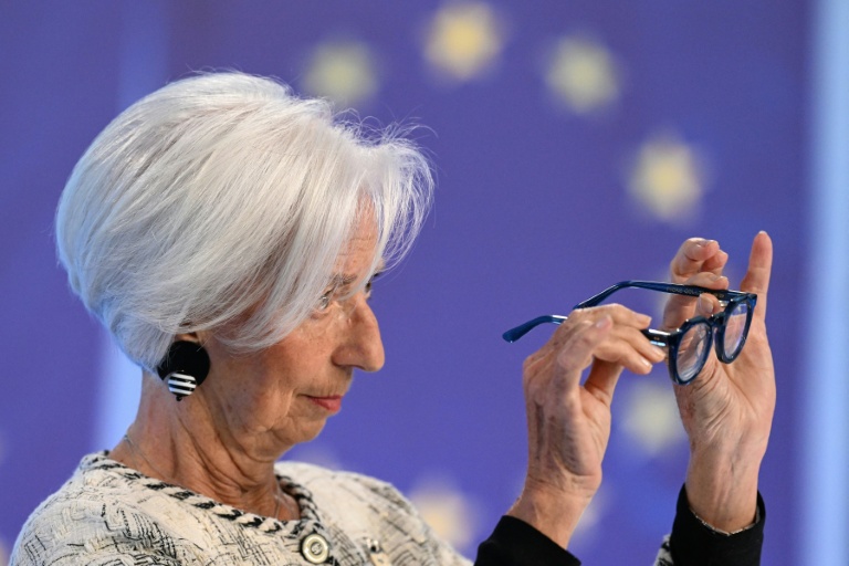 La présidente de la BCE Christine Lagarde le 30 avril 2026 à Francfort, en Allemagne