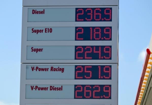 Le prix du carburant dans une station-service de Münster, en Allemgne, le 1er avril 2026