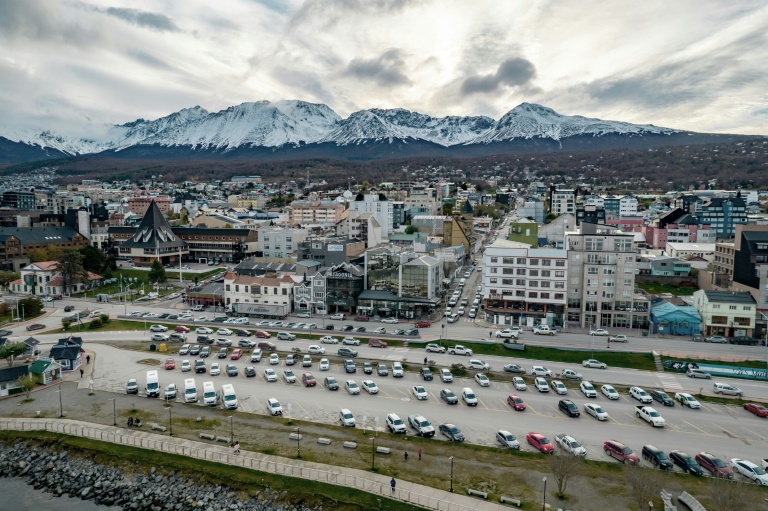 Vue aérienne d’Ushuaia, en Argentine, le 13 mai 2026