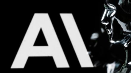 Le logo de l'entreprise américaine Anthropic, qui produit le modèle d'intelligence artificielle Claude, le 13 février 2026 à Paris 
